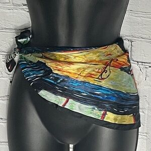 Colorful Artistic Van Gogh Print Silk Scarf